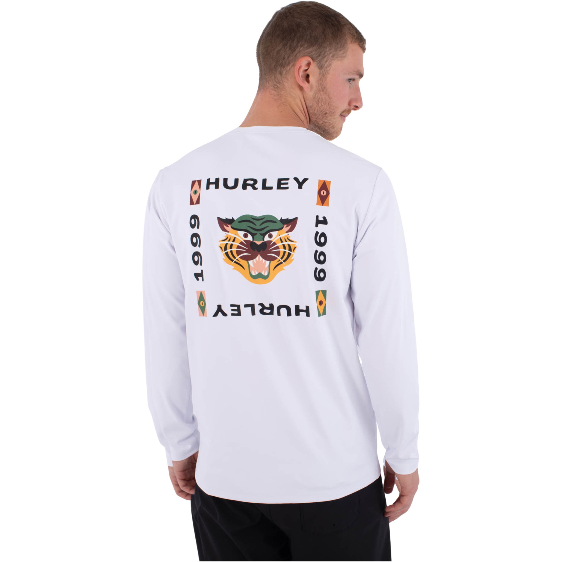 2026 Hurley Herre Regular Bolud Langærmet Lycra Vest MLEU00004 - White
